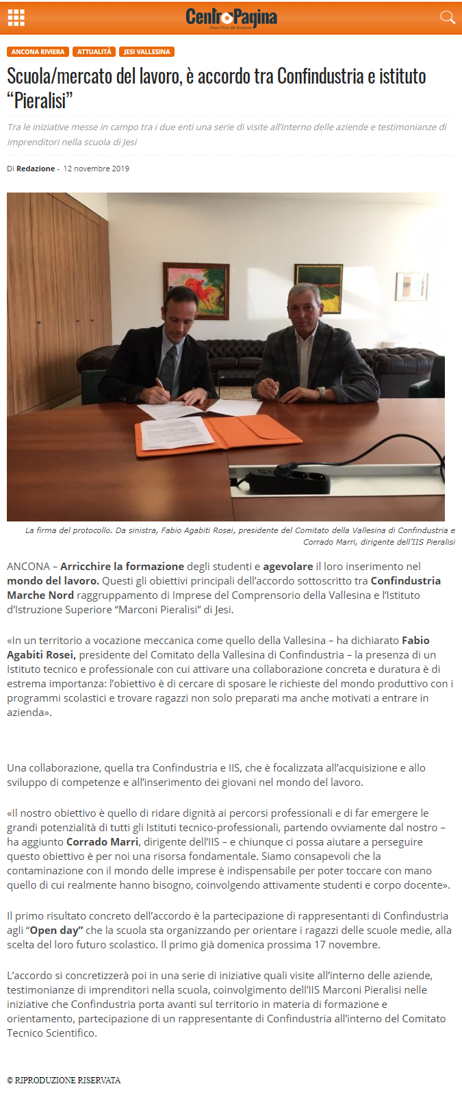 Articolo CentroPagina 14.11.2019