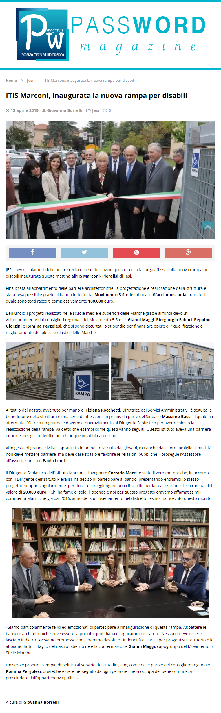 Articolo Password Magazine 13.04.2019