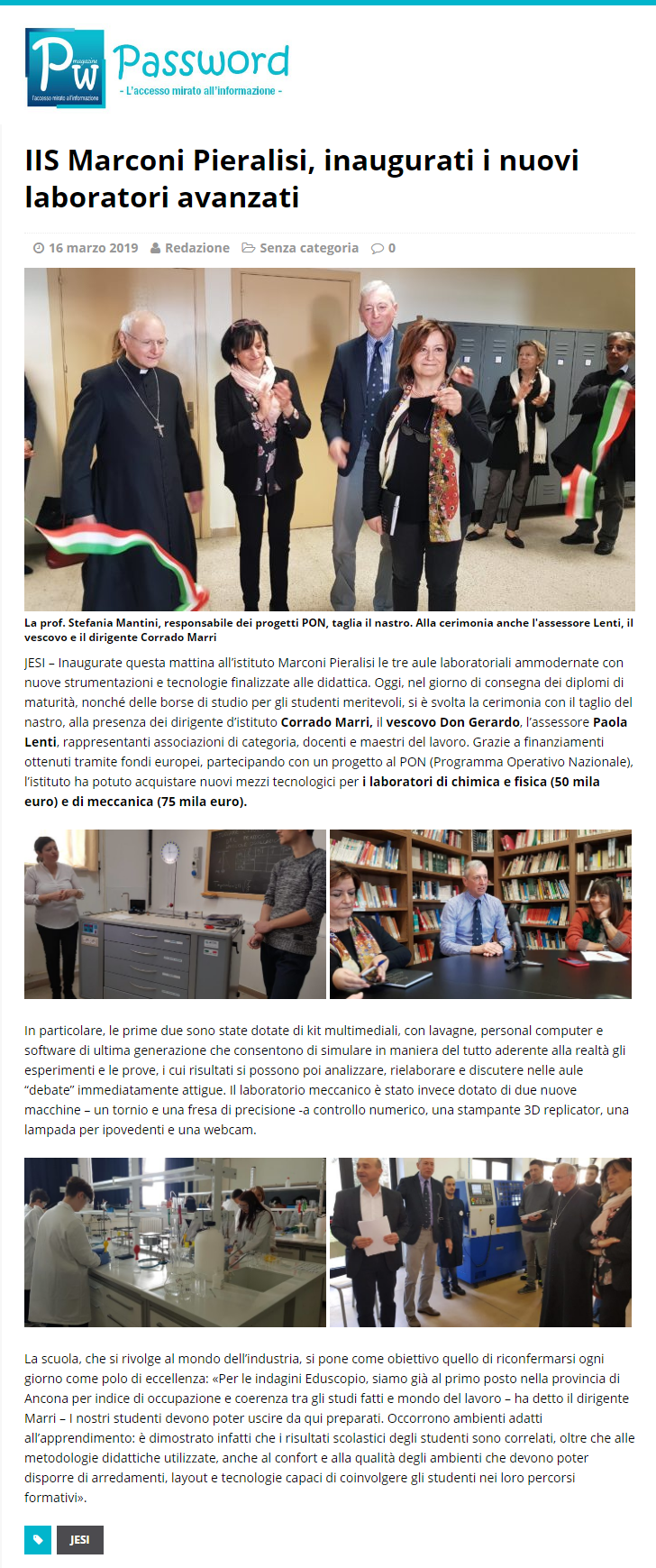 Articolo Password Magazine 16.03.2019