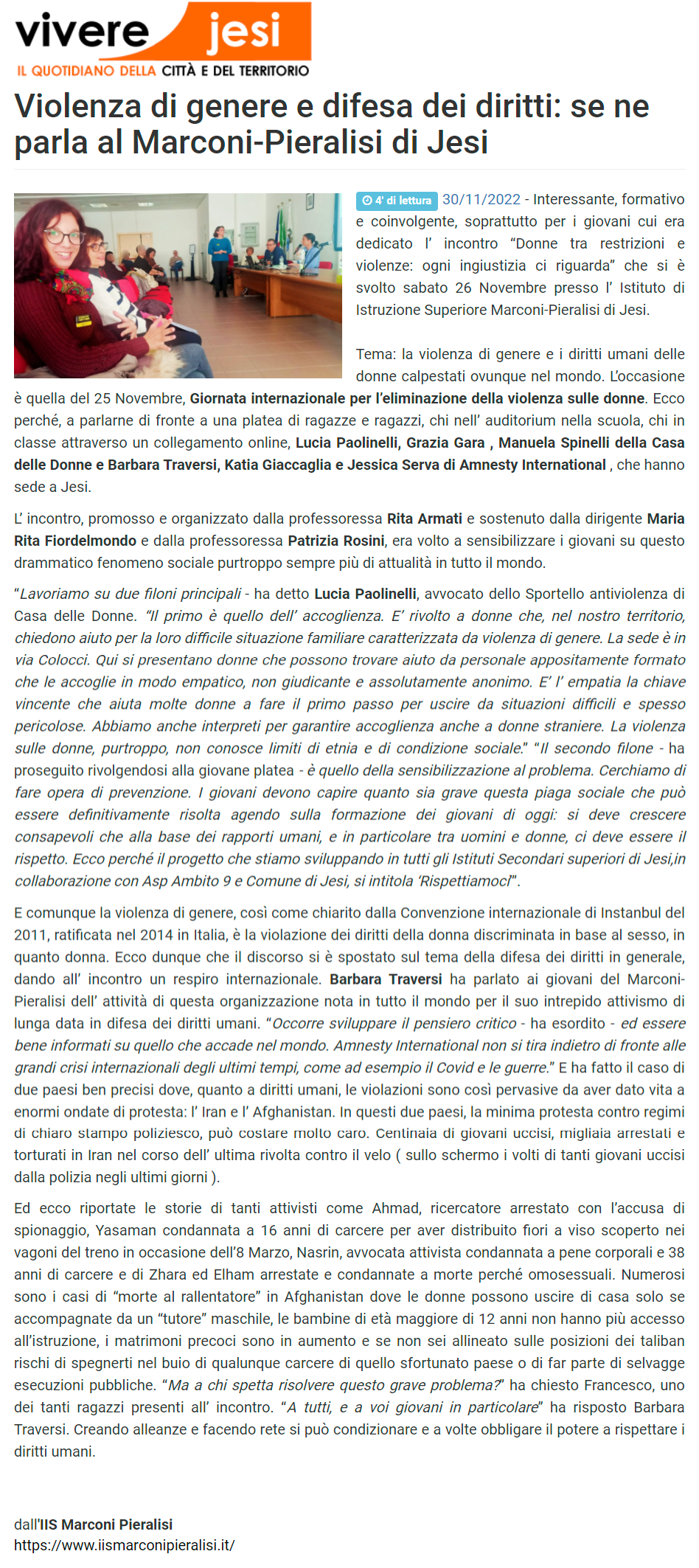 Vivere Jesi 30.11.2022