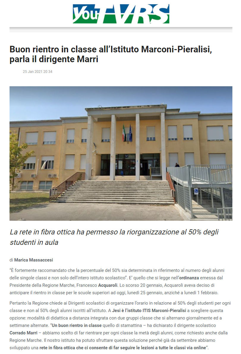 Articolo youTVRS 25-01-2021
